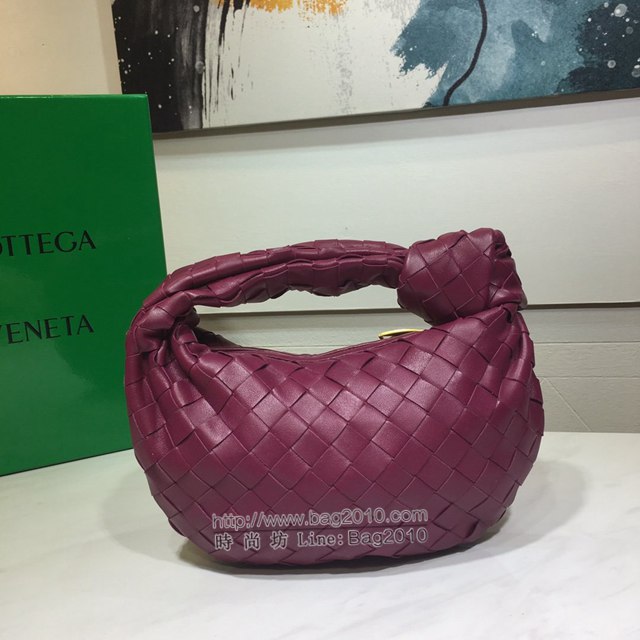 Bottega veneta高端女包 98070小號 寶緹嘉最新編織打結圓形hobo包 BV經典款羊皮手工編織女包  gxz1290